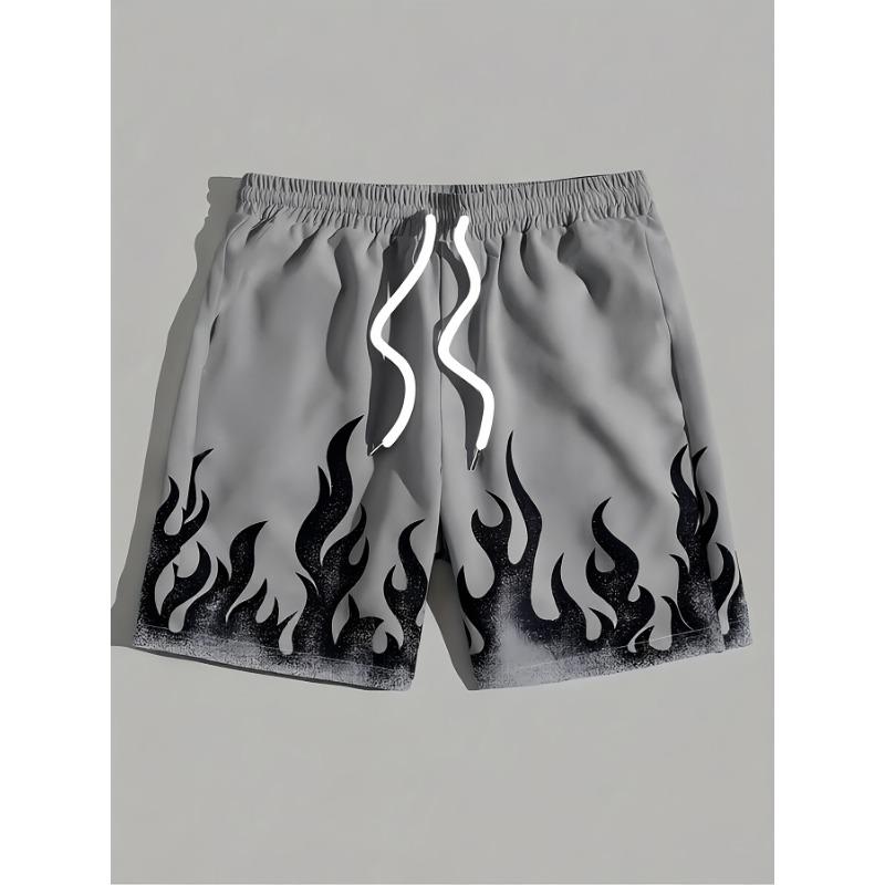 Ink Wash 3D Gradient Print Men's Shorts Summer Hawaiian Beach Casual Loose Sports Quick-Drying Swim Trunks