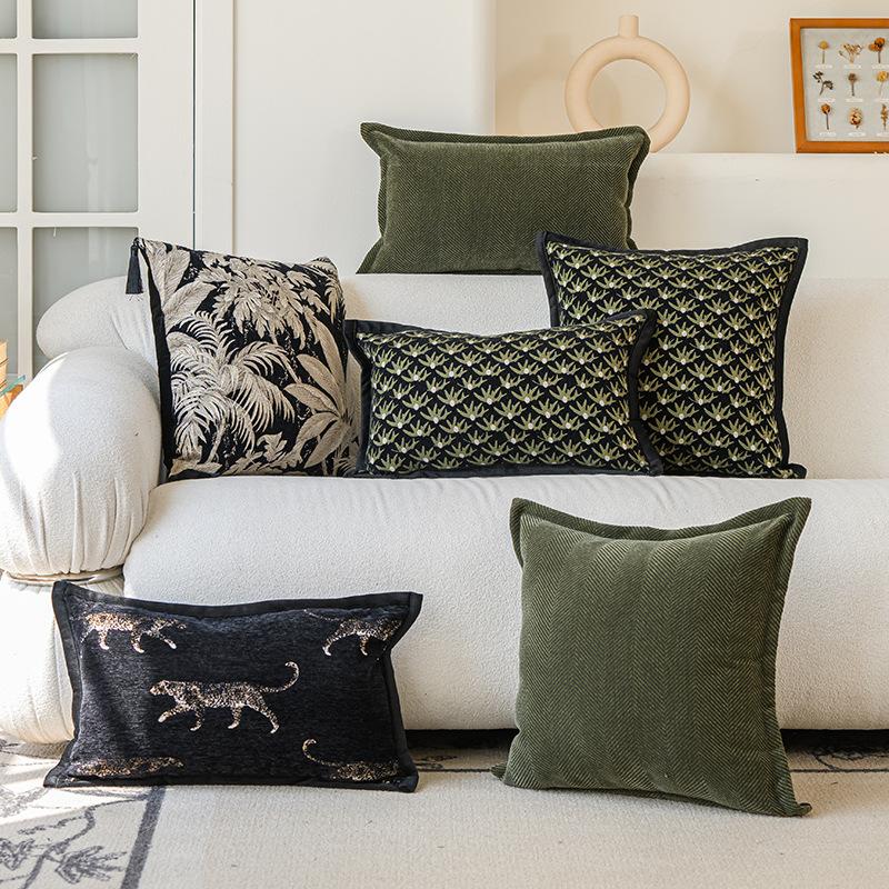 Nordic Style Jacquard Embroidered Pillowcover Hotel Home Sofa Cushion Cover Living Room Bedroom Bedside Pillow Covers Zipper Is Easy To Disassemble
