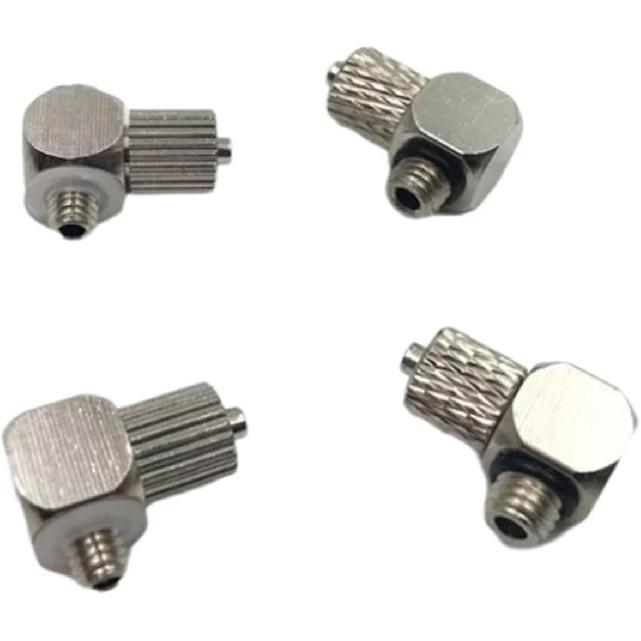 Mini Male Thread M3 M4 M5 M6 -Air Tube OD 3mm 4mm 6mm Pneumatic Pipe Connector Screw Through Quick Traight/Elbow Fitting 10Pcs(Hose OD 6mm - M5,PL)