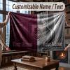 Custom Name Flannel Throw Blanket Burnley Football Pattern Warm Home Decoration