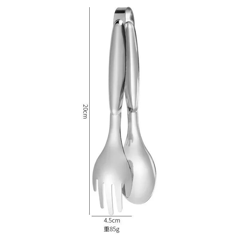 

Gold and SilverNon-Slip Stainless Steel Food Tongs Meat Salad Bread Serving Tongs for Barbecue Cooking Utensils Meat Food Clip