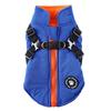 Durable Cotton Dog Jacket with Harness and Leash - Cold-Resistant Pet Outerwear 
