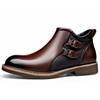 Men's shoes 2026 autumn and winter new men's boots men's high top men's shoes short boots with fleece insulation Chelsea boots