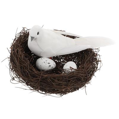 1Set Simulated Birds Nest Adornment Natural Look Christmas Decoration Decorative Bird Nest Photo Prop for Outdoor Garden