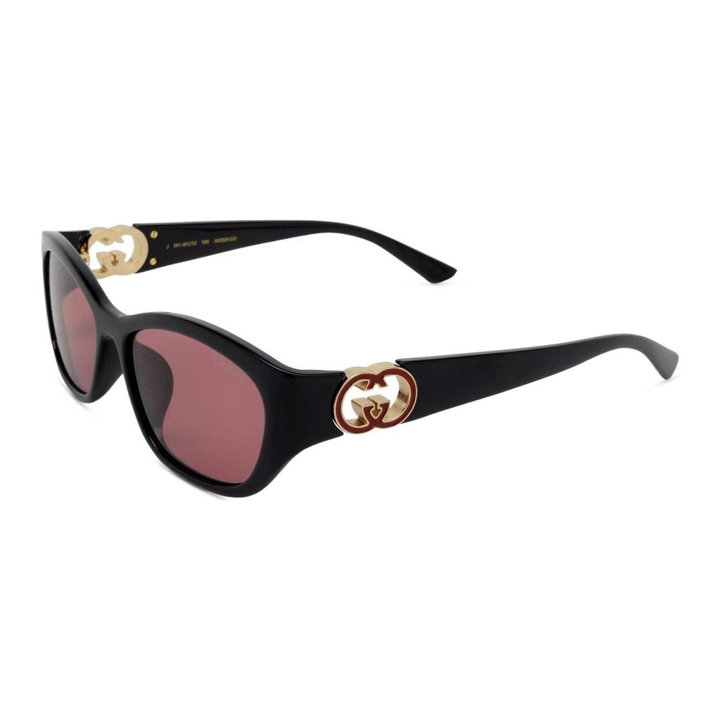Gucci Original Design Irregular Sunglasses Women's Black