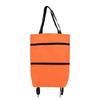 Cloth Foldable Shopping Bag with Wheels, Portable Trolley Bag for Grocery Shopping