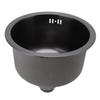 Mini Round Kitchen Sink Bar Stainless Steel Basin Single Bowl with Drain Accessories for Home Black