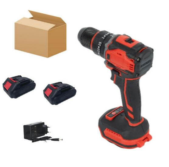 21V Lithium Battery Dual-Speed Hand Drill & Electric Screwdriver with Bit Set