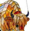 Highland Cow Butterfly Suncatcher Decoration Indoor Outdoor Garden Yard Window Wall Hanging 2D Acrylic Stained Glass Ornament
