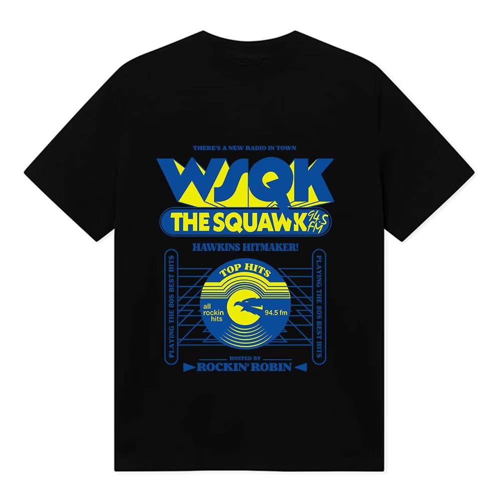 

WSQK The Squawk 945 FM Tshirt Beam Me Up Tshirt Place Sucks Pattern Printed Tshirt 2026 Cotton Mens Tshirt Street Wear Y2K 4XL