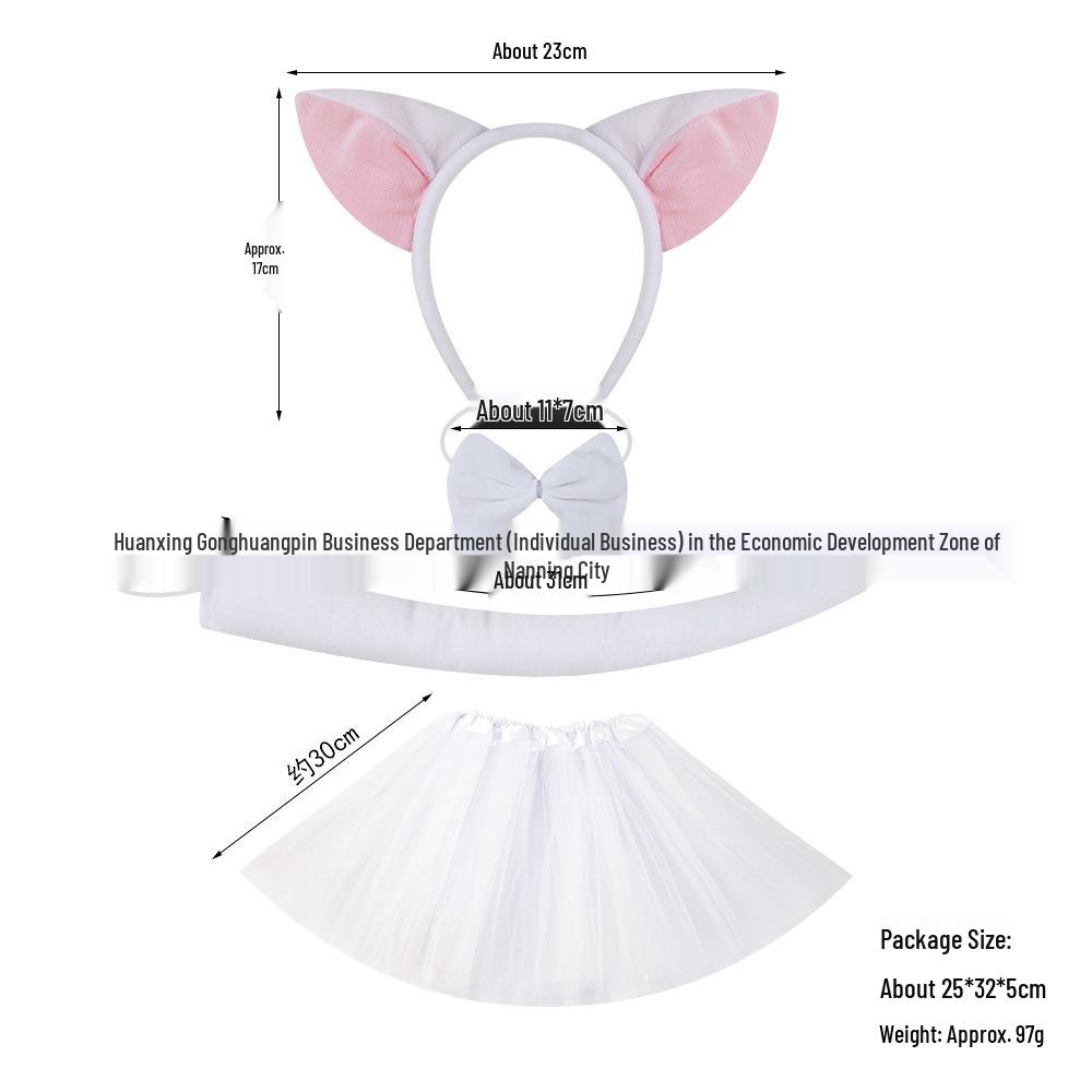 Cross-Border Cute Plush Fox Ears Headband Set for Halloween and Face Washing