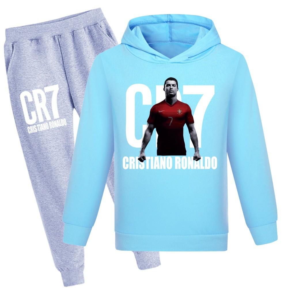 Kinder Frühjahrs- & Herbst-Kapuzenpullover & Lange Hosen Set