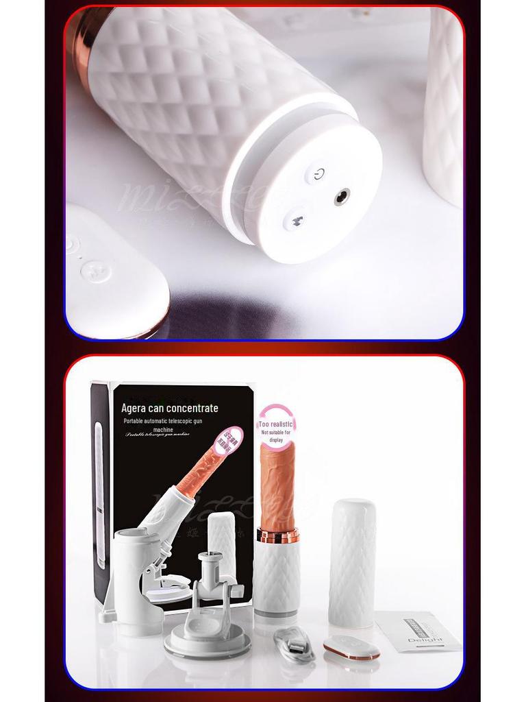 Mi Ji Yue Lang Automatic Heating Simulation Penis for Female Pleasure, Retractable Function, 48/box