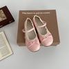 Lolita cute bow women's single shoes spring fashion flat leather shoes round head versatile cute Mary Jane shoes
