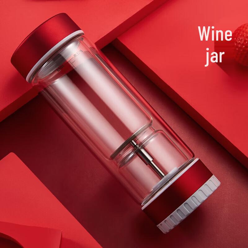Cha Zhi Lian Portable Double-Layer Glass Tea Cup