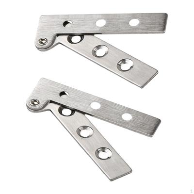 2 Pieces Stainless Steel Cabinet Hinges 360° Rotating Home Improvement Folding Shelf Seven