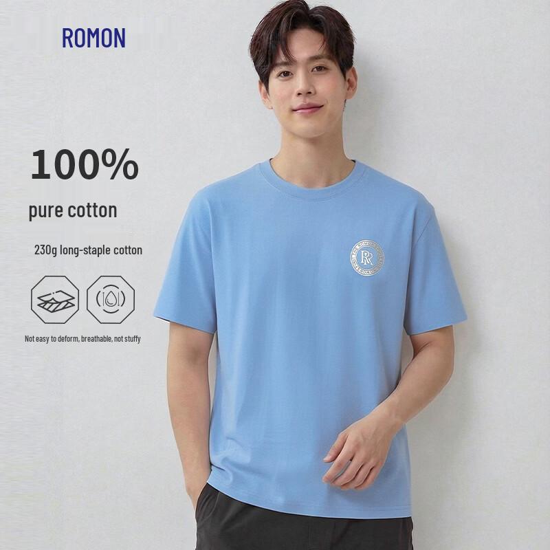

Men s 100% Cotton Short Sleeve T-Shirt M