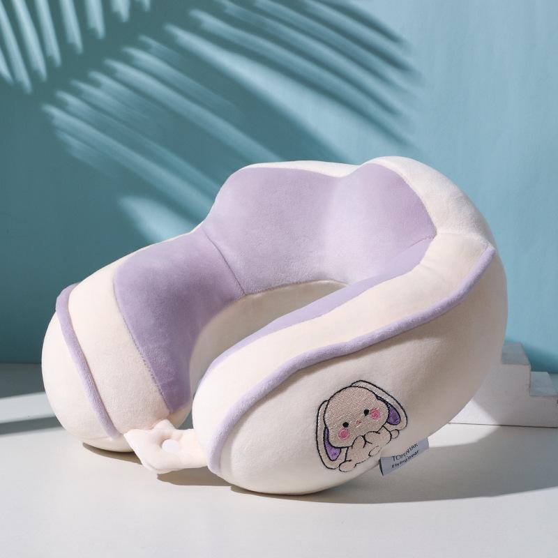 Camel U-Shaped Travel and Office Nap Neck Support Pillow with Cartoon Design and Logo Printing Option