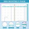 2026 Monthly Planner - Monthly Planner 2026 from Jan. 2026 to Dec. 2026, Planners 2026 Calendar with Inner Pocket, 8.5" x 11"