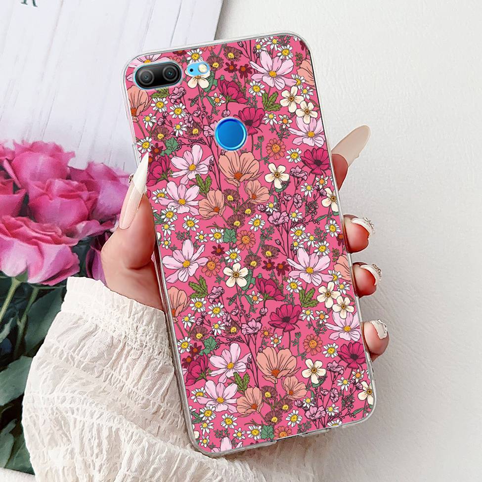 Clear For Honor 9 Lite Case Cute Cat Luxury Fashion Flowers Cool Boys Soft Bumper Cover For Honor 9Lite LLD-L21 Phone Case 5.65"