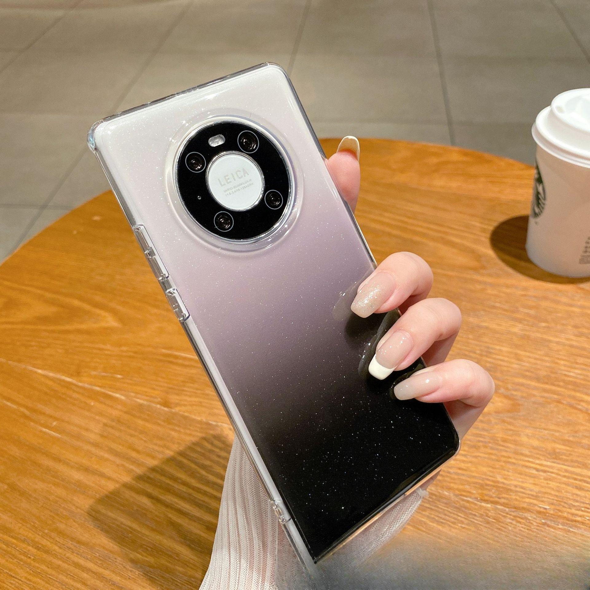 

This Phone Case Is Suitable for Huawei Mate60pro, Mate50, and Mate40 with A Gradient of Glitter huawei mate60
