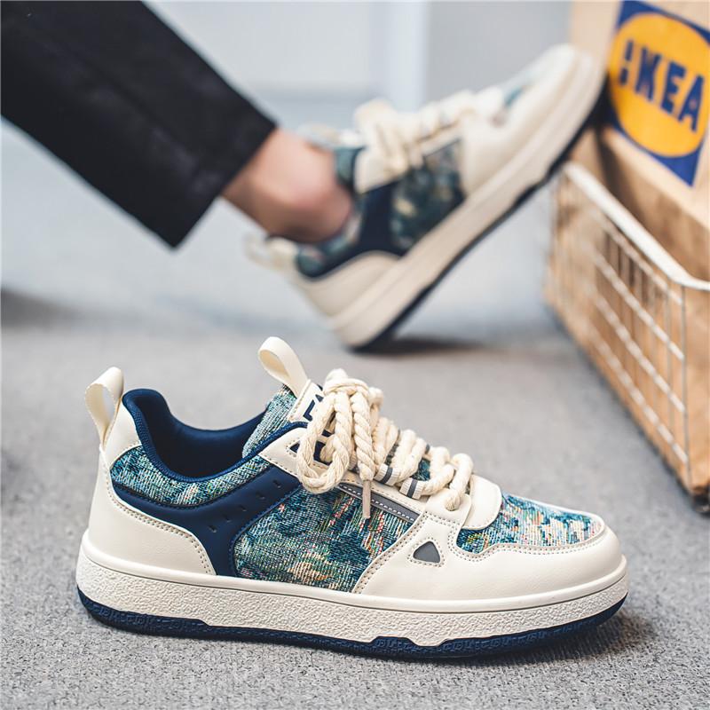 Men's casual shoes 2025 autumn new sports shoes men's trend boys board shoes Korean version versatile student tide shoes