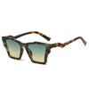  New Square Luxury Women Sunglasses UV400 Leopard Print Gradient Shades Men Sun Glasses