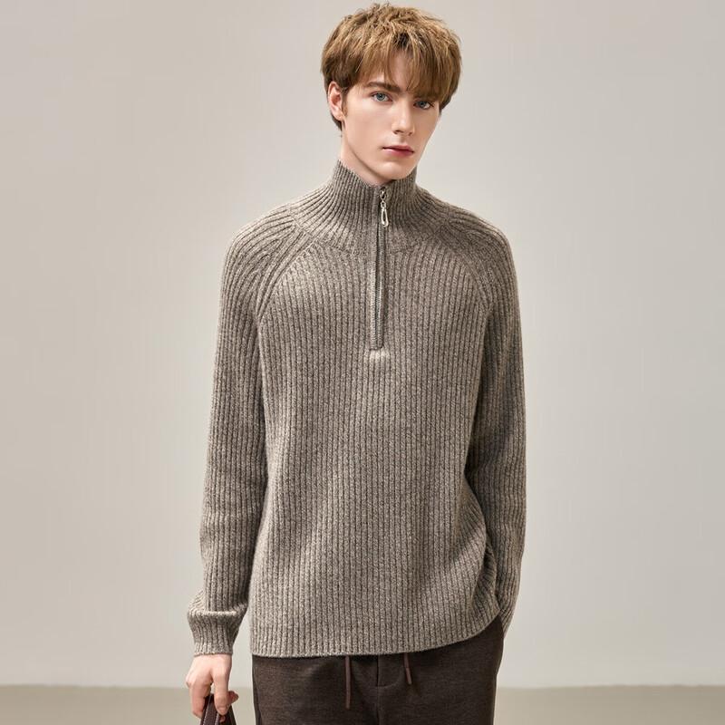 Luozi Men's Half-Turtleneck Cashmere Sweater