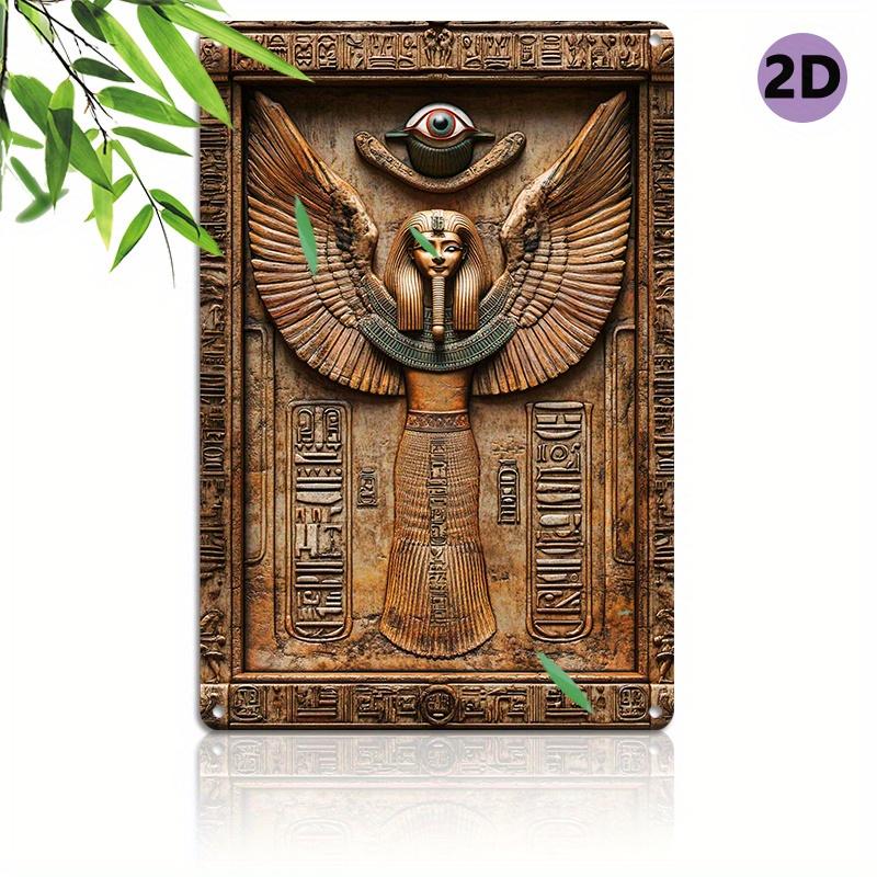 Egyptian Aluminum Wall Art Eye of Horus Metal Sign Home Decor Hieroglyphics 20x30cm(7.8x11.8inch)