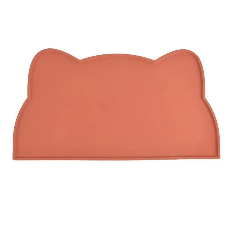Tapete de silicone para alimentos para animais de estimação, portátil, à prova d'água, à prova de vazamentos, antiderrapante, almofada para tigela, almofada para gatos, cães, itens para animais de estimação, acessórios