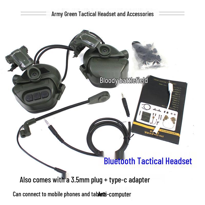 5th Gen Bluetooth Tactical Headset with Noise Cancellation for FAST Wendy Helmets