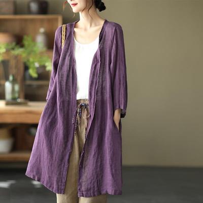 Women's Long Shirt Big Size Cardigan Ancient Loose Shirt