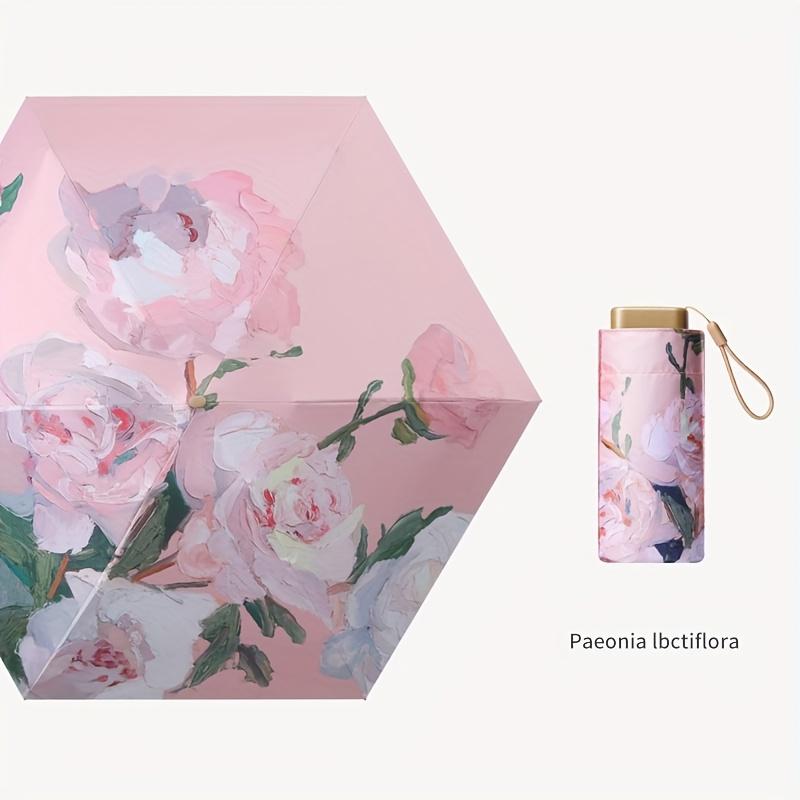 Oil Painting Umbrella - Sunshade for Women, Lightweight and Compact All-Weather Use