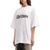 WE11DONE Solid Color Letter Print T-Shirt Women Tops WDETE899UWHXQ