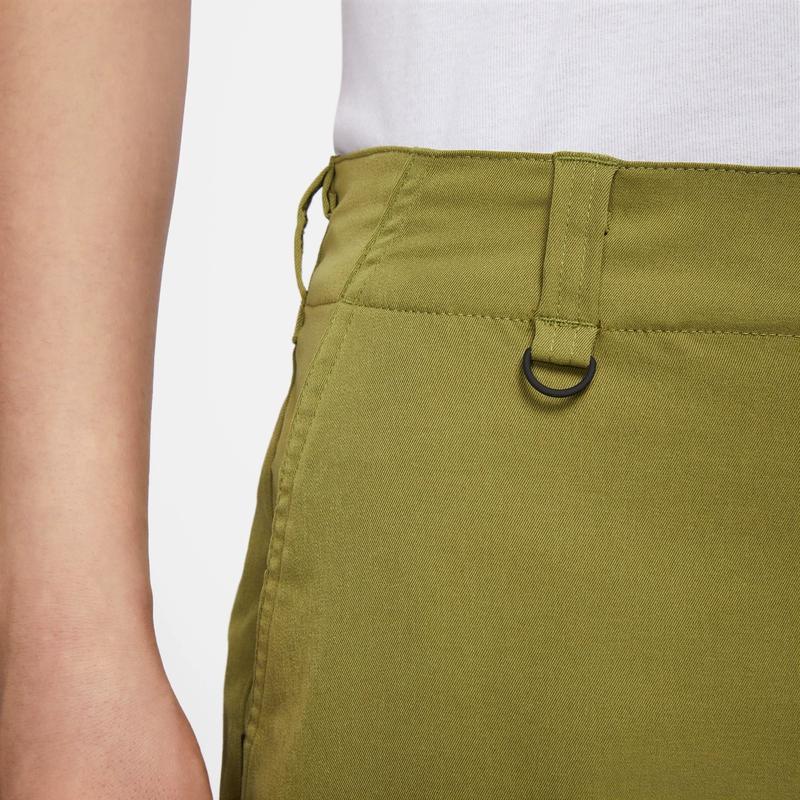 Nike Logo Print Woven Drawstring Joggers Men Bottoms Pro-Green FQ6566-378