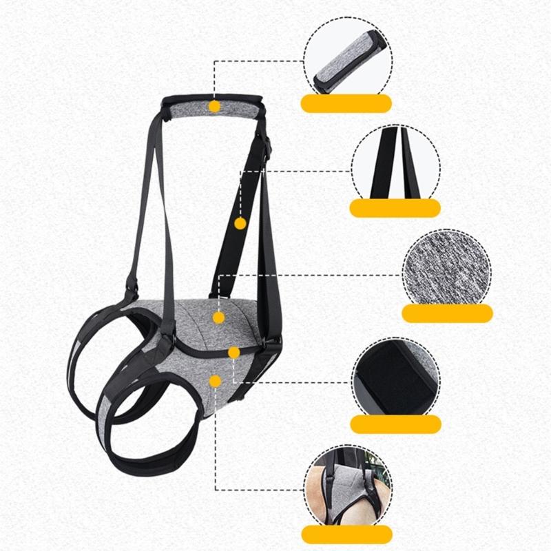Convenient Dog Sling for Medium Large Dogs Back Support Dog Lift Harness for Injured Elderly Dogs Disabled Pet Supplies