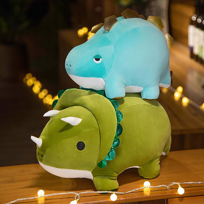 Dinosauří panenka Polštář Kreslený Triceratops Stegosaurus Plyšová hračka Dětská panenka dárek k narozeninám