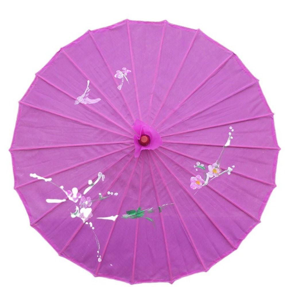 Vintage Oil Paper Umbrella Chinese Traditional Paper Parasol Folding Dance Umbrellas  Wedding