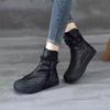 Fashion Women Handmade Retro Roman Ankle Boots Women Genuine Woman Back Zipper Comfort Trend Casual Short Booties High Top Walking Shoes
