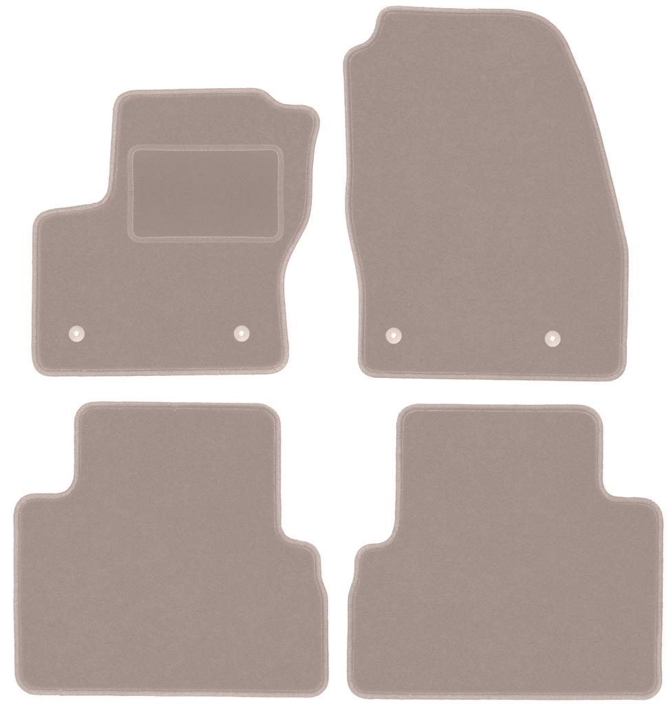 Beige Velours-Fußmatten für: Ford C-MAX MK2 Minivan (2015-2019)
