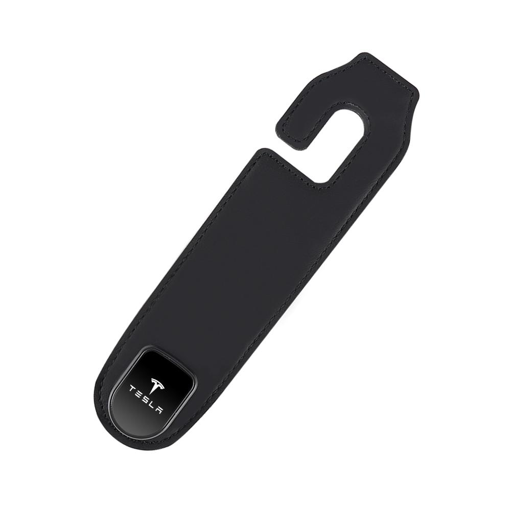 

1/2pcs Universal PU Leather Hanging Hooks Car Seat Headrest Hook For Tesla Model 3 Y S X 2023 Highland Car Valve Accessories for Tesla