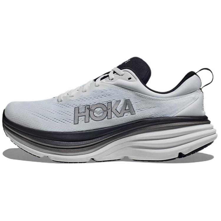 HOKA ONE ONE Bondi 8 2E Wide  White Black  Men s 1127953-WBLC EU 44⅔