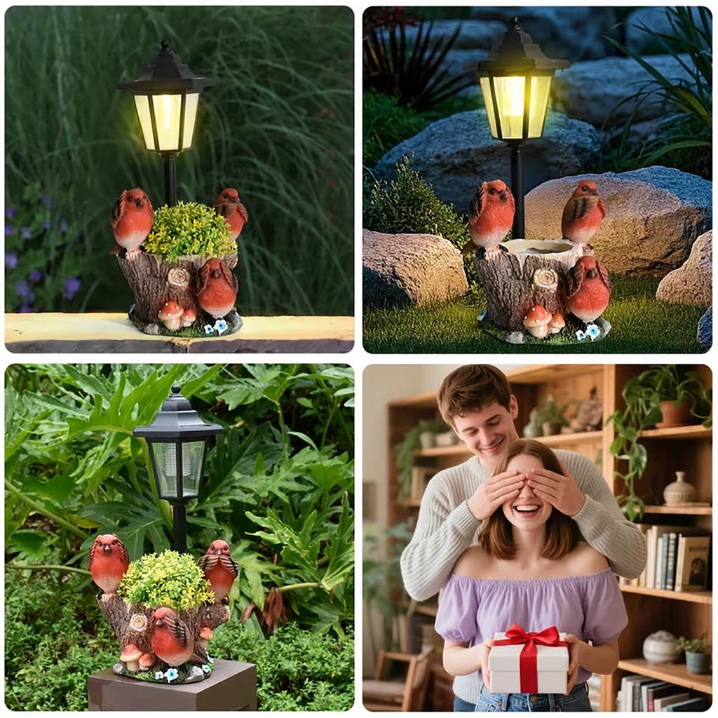 New Solar Hexagonal Garden Light, Animal Courtyard Ornament, Ranch Outdoor Flower Bed Decoration Light