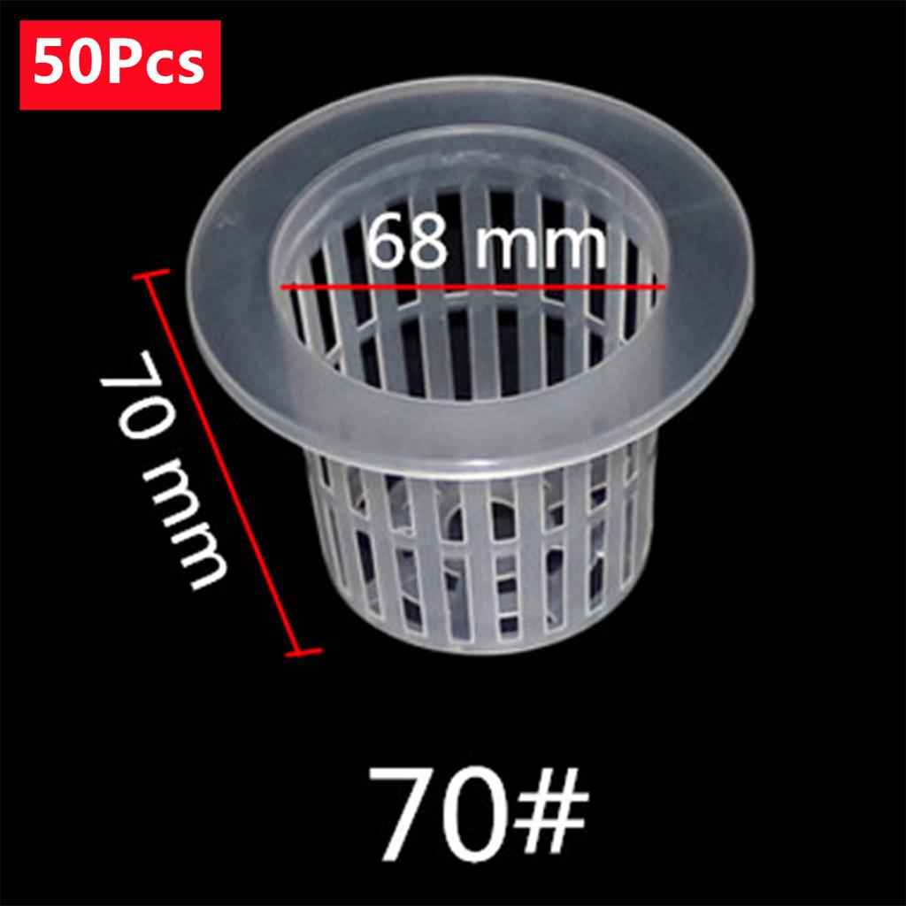 Transparent Planting Net Cup Hydroponic Colonization Mesh Pot Flower Vegetable Nursery Basket Soilless Growing Basket 5/50Pcs