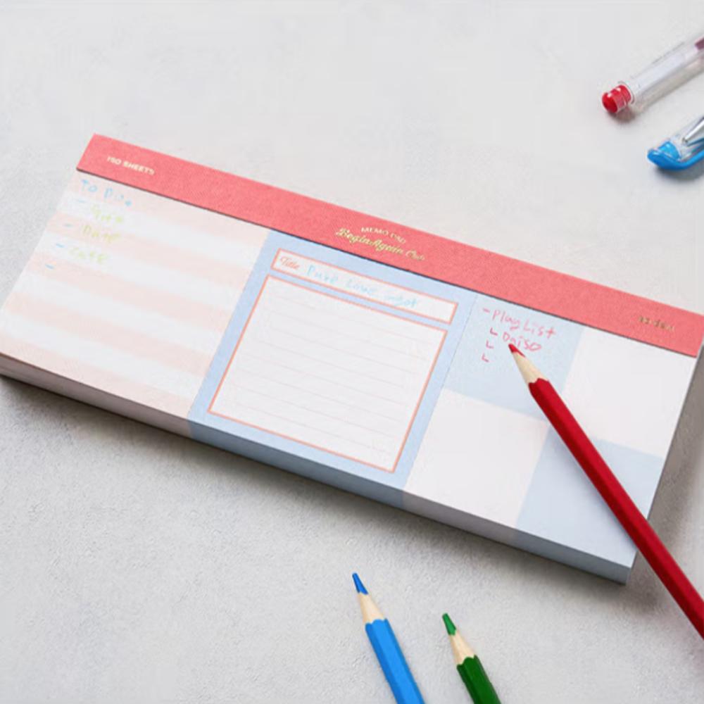 Tri-fold Tteok Memo Pad 150 Sheets
