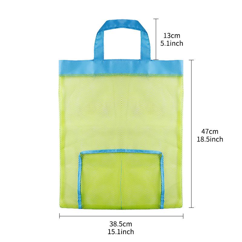 Kids' Large Mesh Toy Storage Backpack for Beach Sand Tools.