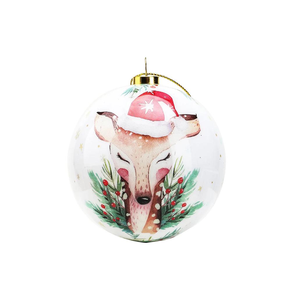 8CM Cm Christmas Ball Ornaments Creative Christmas Tree Decorations Household Outdoor Fun Pvc Inflatable Toy Ball Christmas Gift