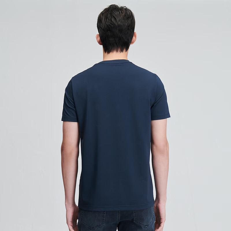 Baoxiniao Men's Round Neck Jacquard Short Sleeve T-Shirt