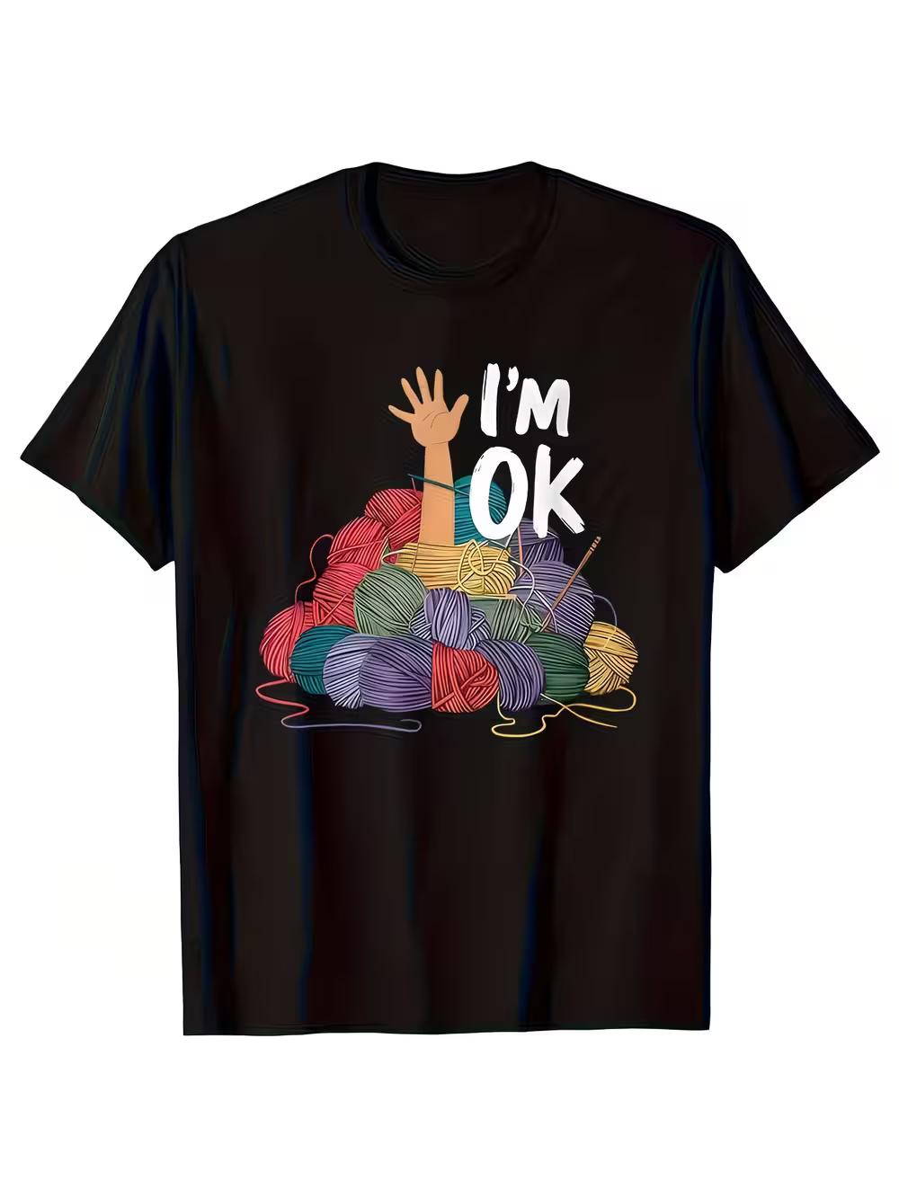 This Interesting Vintage Yarn Crochet Pattern T-Shirt Is Soft And Breathable M