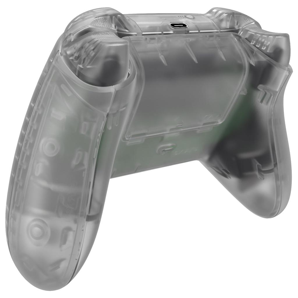 EXtremeRate Conjunto Completo de Botões para Xbox Series X S Transparente Substituição Punho Trilho Lateral Capa Frontal Traseira para Xbox Core Controlador Sem Fio Não em